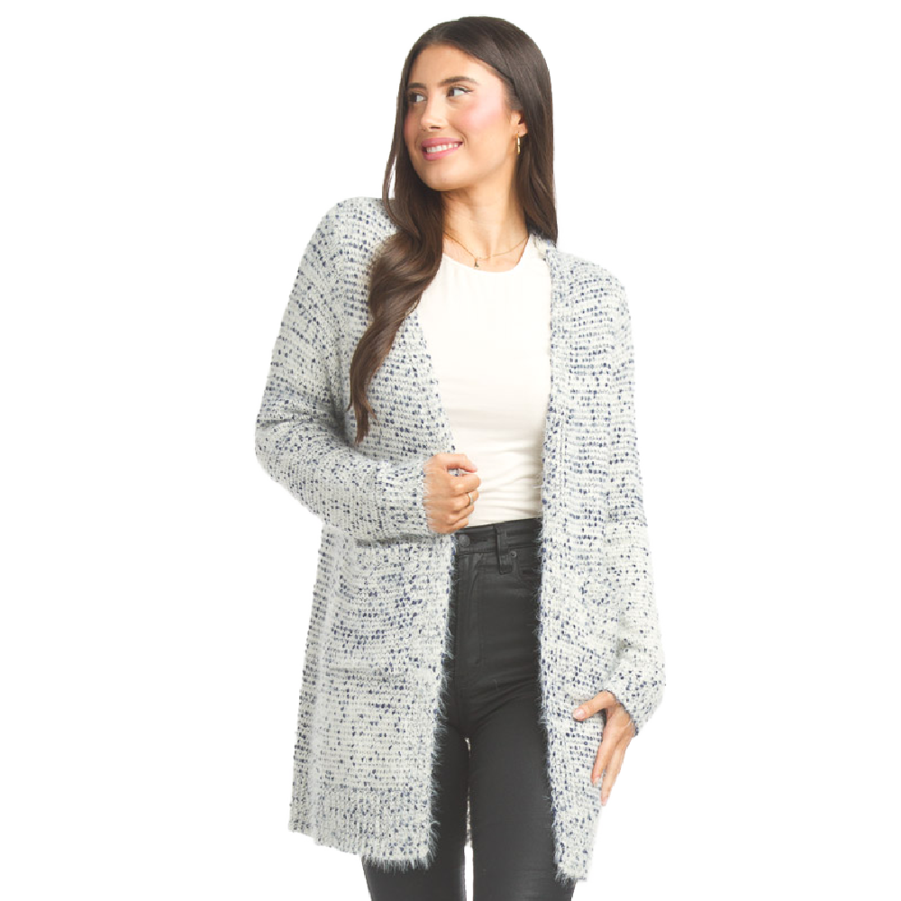 Papillon Blue Popcorn Cardigan