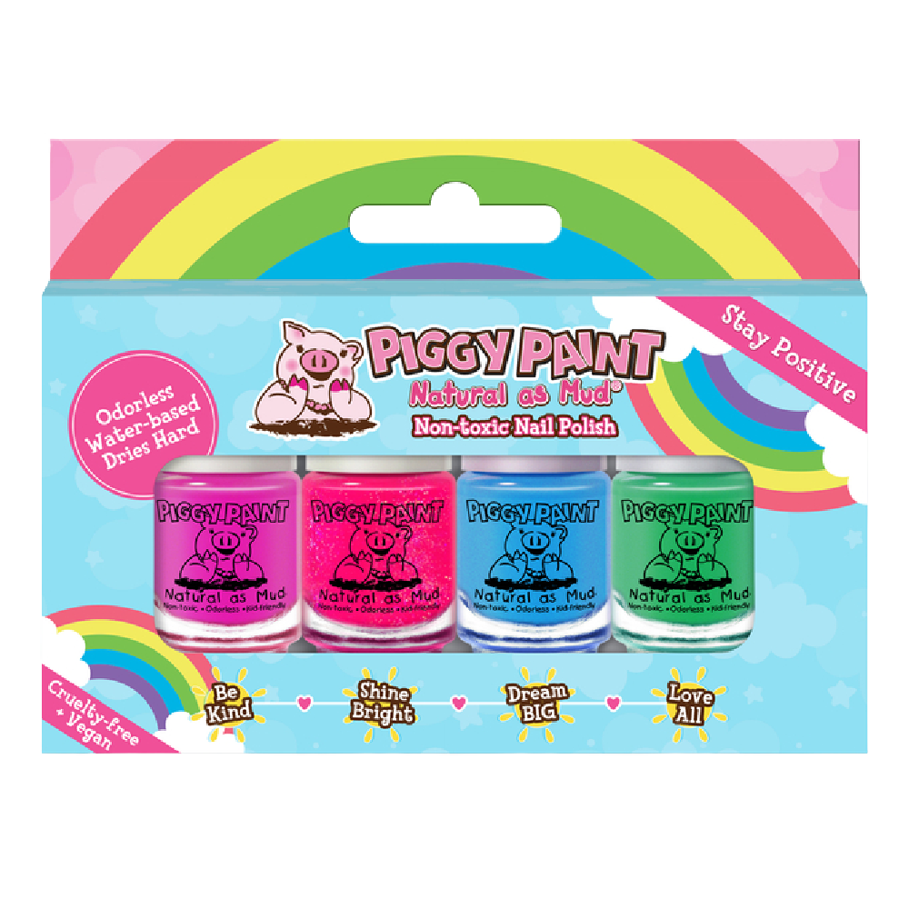 Piggy Paint 4 Pack Mini Rainbow Polish - Battleford Boutique