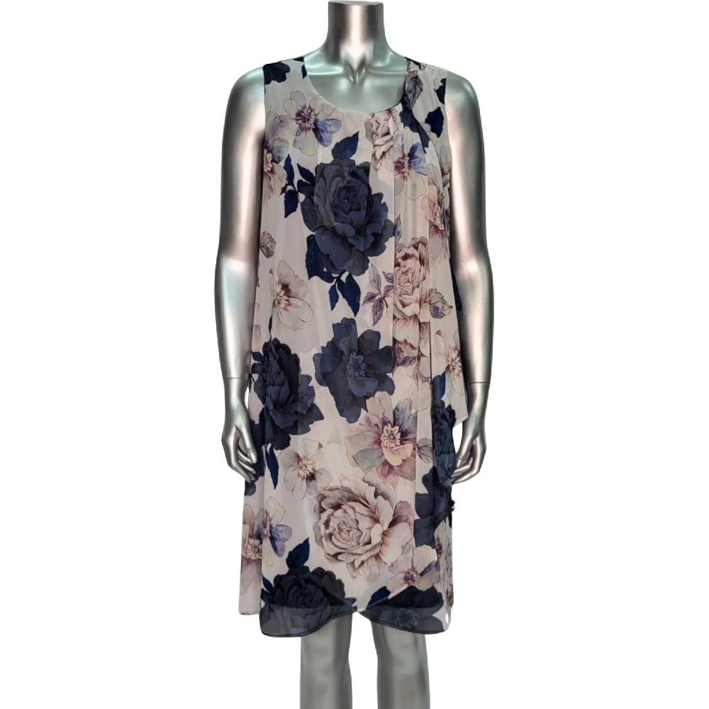 Rodan Dress - Off White & Blue Floral - Battleford Boutique