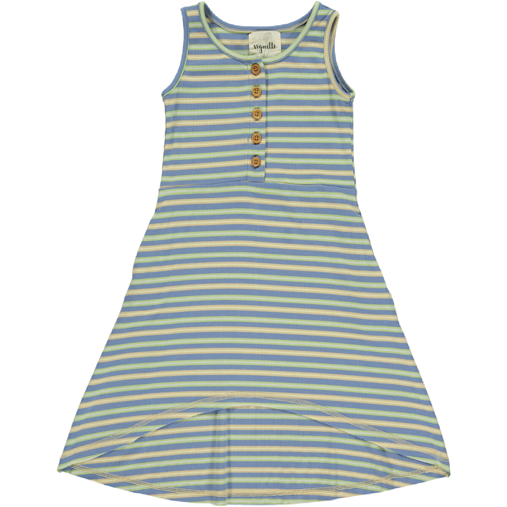 Vignette Daphne Dress Multi Stripe - Battleford Boutique
