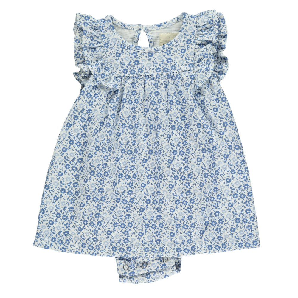 Vignette Jenn Dress Blue Ditsy Floral - Battleford Boutique