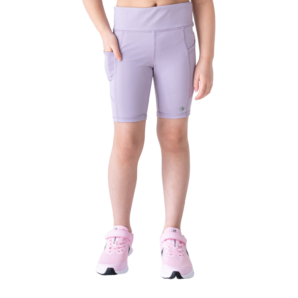 Jill Yoga Bike Shorts - Lavender Aura - Battleford Boutique