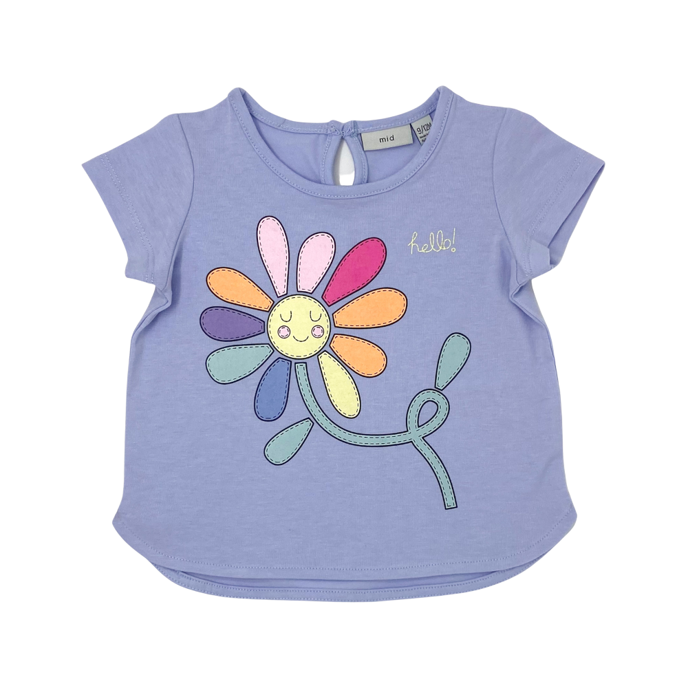 MID Tee - Hippie Heart Lilac Daisy - Battleford Boutique