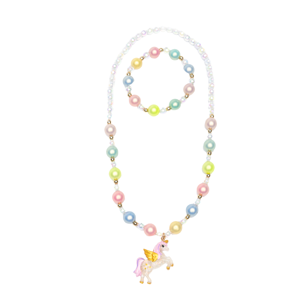 Great Pretenders - Happy Go Unicorn Necklace/Bracelet Set - Battleford Boutique