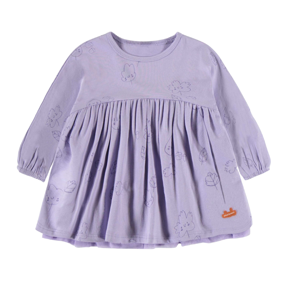 Mini Souris Dress - Violet Leaves - Battleford Boutique
