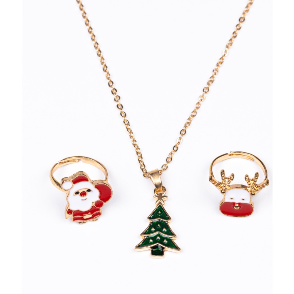 Great Pretenders - Christmas Necklace and Ring Set - Battleford Boutique