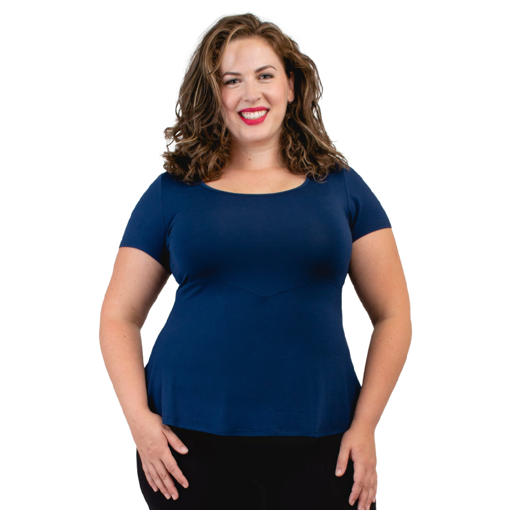 Blue Sky Kim Cap Tee - Indigo - Battleford Boutique