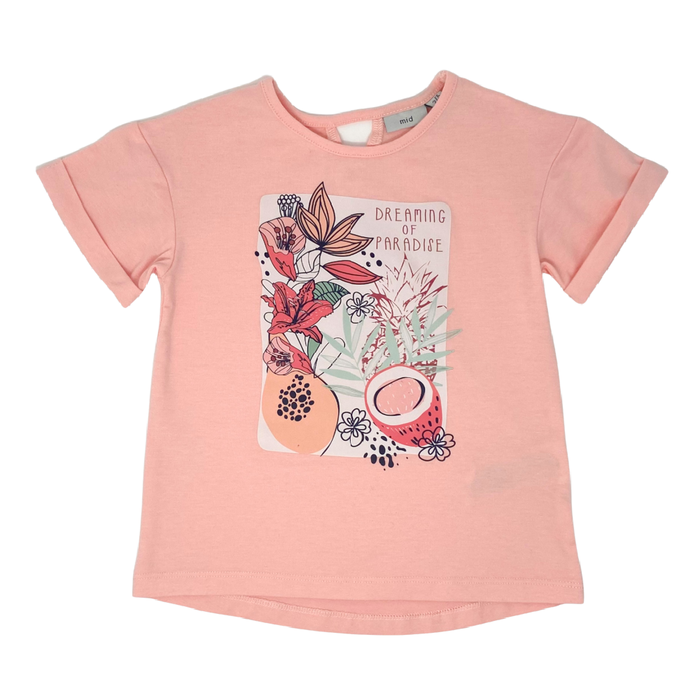MID Tee - Nature Vibes Paradise in Peach - Battleford Boutique