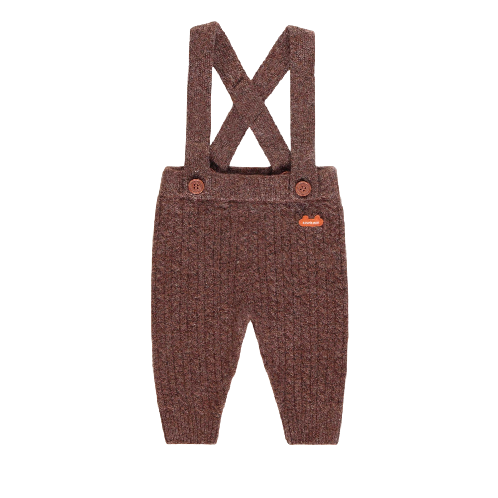 Mini Souris Pants with removeable straps - brown