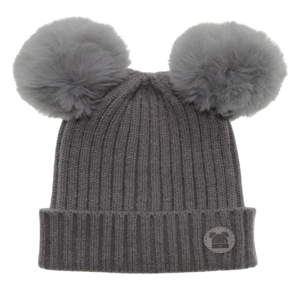 Calikids Newborn Knit Hat - Grey