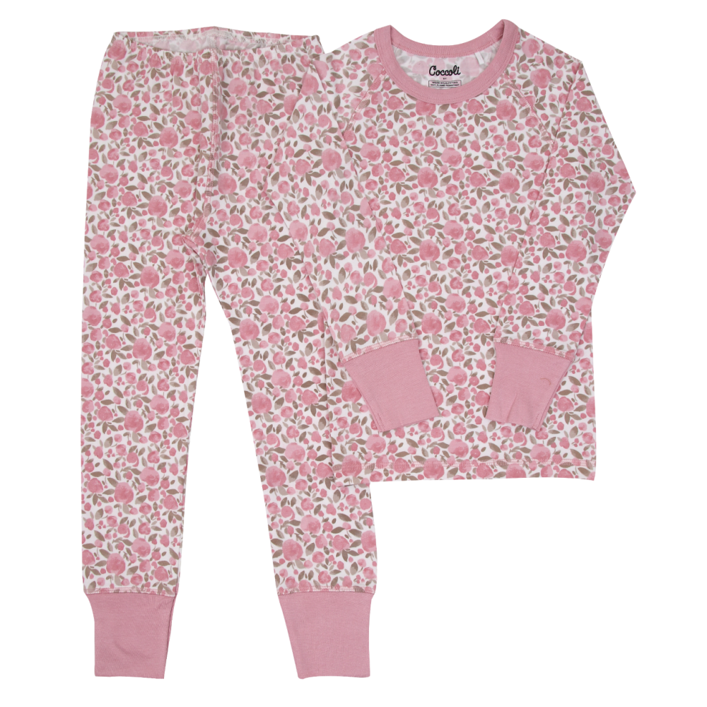 Coccoli Modal PJ's - Silver Pink Floral - Battleford Boutique