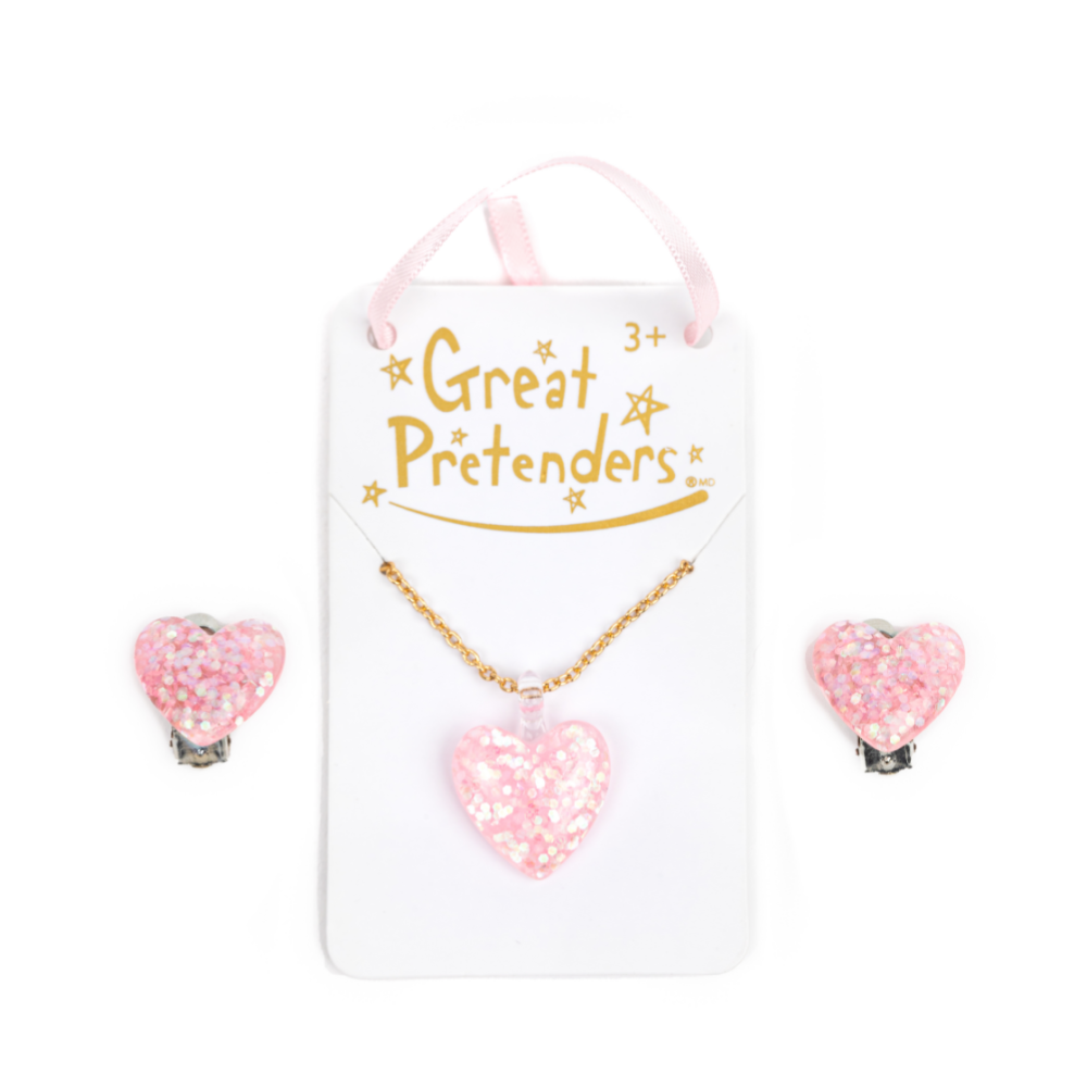 Great Pretenders- Glitter Heart Necklace Assortment - Battleford Boutique