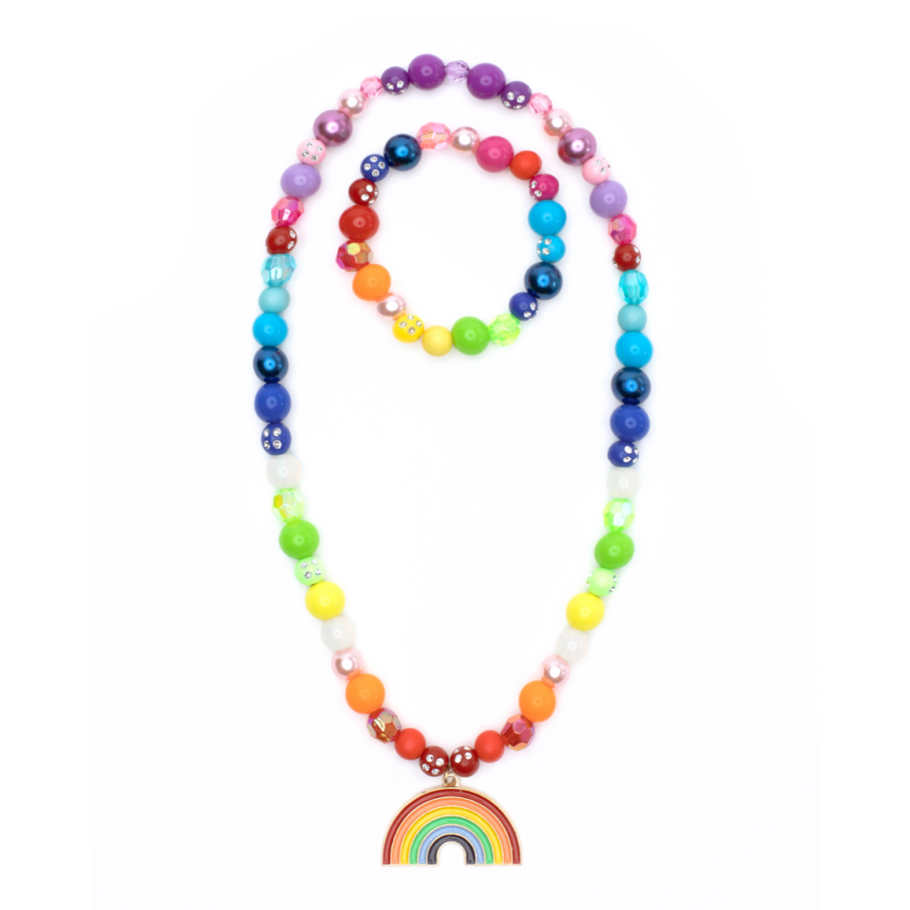 Great Pretenders - Double Rainbow Necklace and Bracelet - Battleford Boutique