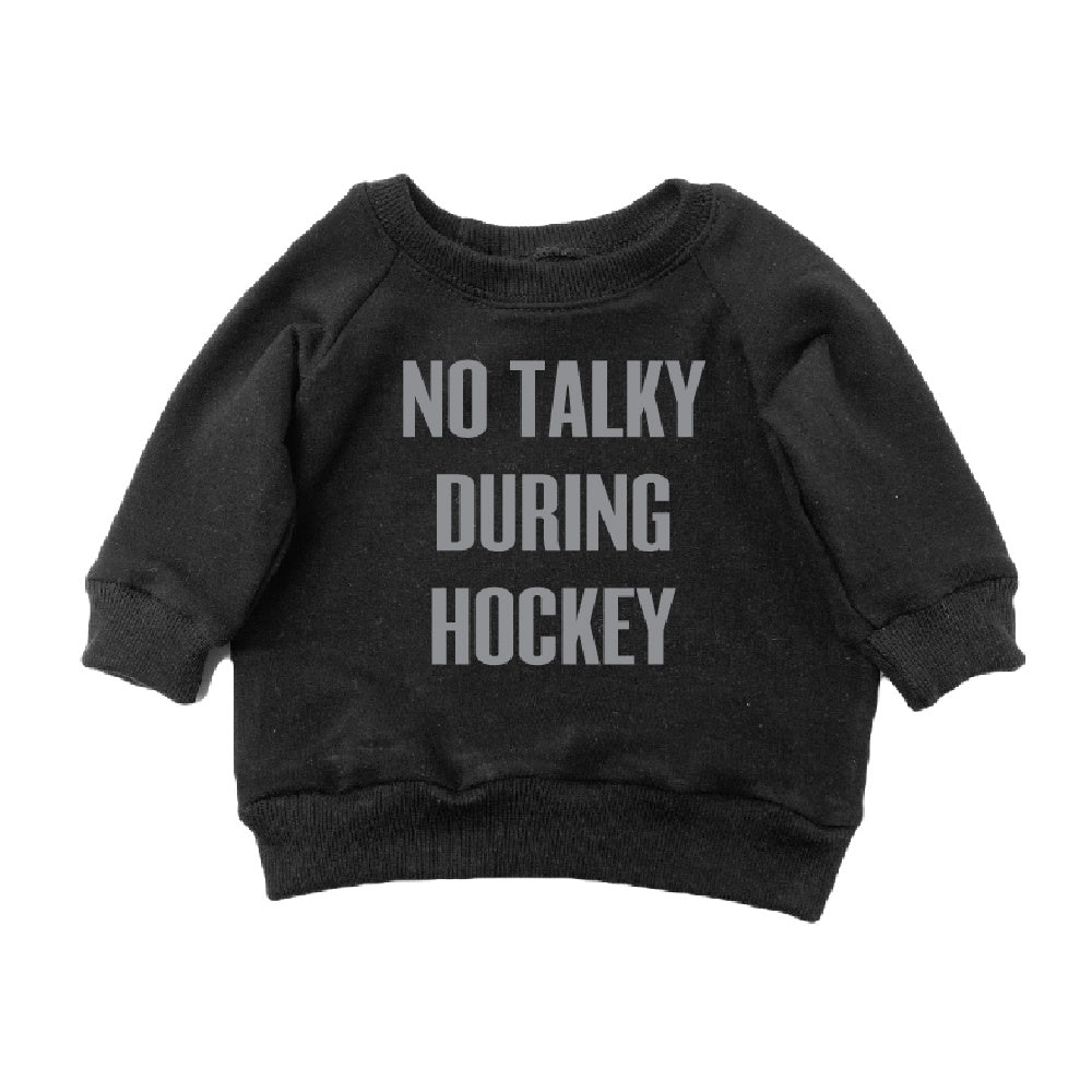 P+M Sweatshirt - No Talky During Hockey Black
