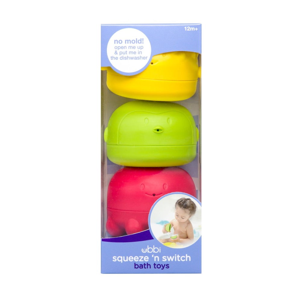 Ubbi Squeeze & Switch Bath Toys